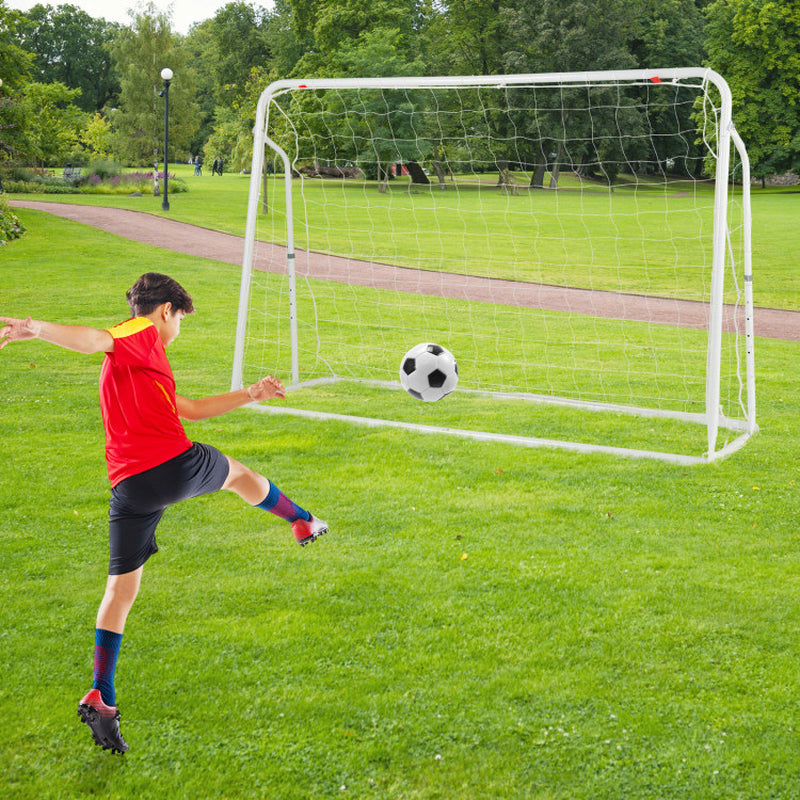2-In-1 Kids Soccer Rebounder and Soccer Goal with Adjustable Height